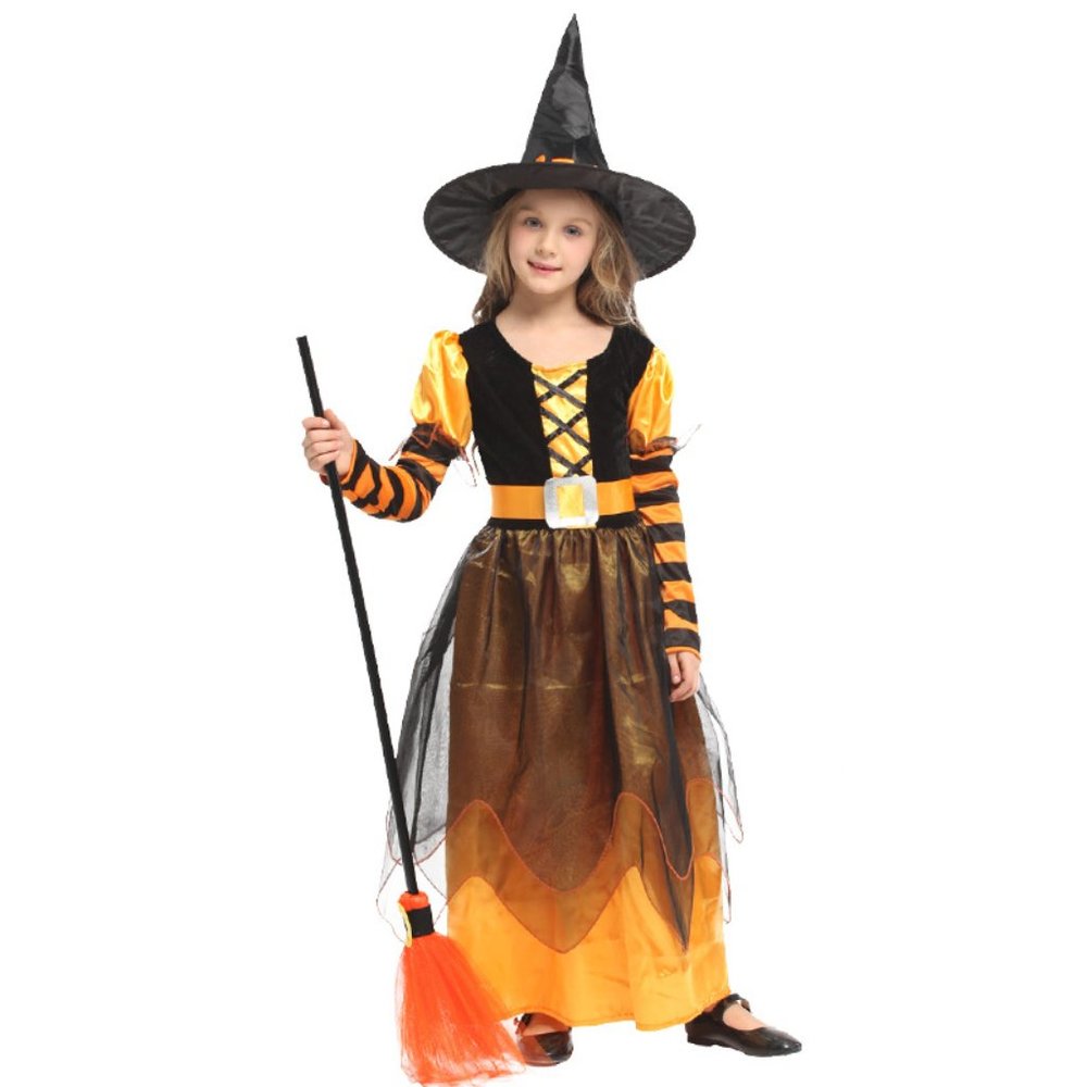 Little Witch Halloween Costume - Adorable Black and Orange Witchy Kids Outfits